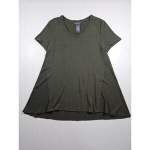 Chelsea & Theodore Women's Green Tunic Top Closet Staple Basic Casual Size M